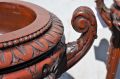 Pair of mahogany plant stands Thumbnail 4