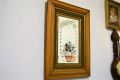 Pair victorian oak framed painted mirrors Thumbnail 2