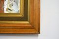 Pair victorian oak framed painted mirrors Thumbnail 3