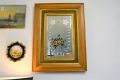 Pair victorian oak framed painted mirrors Thumbnail 3