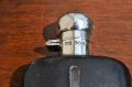 Silver & leather hip flask Thumbnail 4