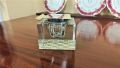 Silver mounted glass inkwell Thumbnail 4