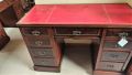 Mahogany leather top desk Thumbnail 3