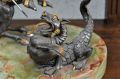 Metal figures on marble base Thumbnail 3