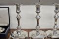 Set of four victorian silver candlesticks Thumbnail 2