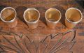 Set of four silver mounted horn beakers Thumbnail 2