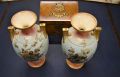 Pair of  victorian porcelain hand painted vases Thumbnail 3