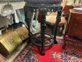 Carved marble top chinese hardwood plant stand Thumbnail 3