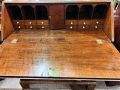 19th century carved oak bureau with gilt metal handles Thumbnail 4