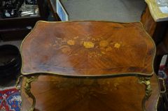 Mahogany two tier table with inlay &  ormolu mounts Thumbnail 3