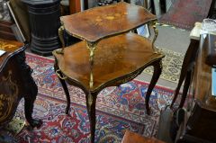 Mahogany two tier table with inlay &  ormolu mounts Thumbnail 3