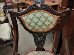Pair of edwardian mahogany chairs Thumbnail 2