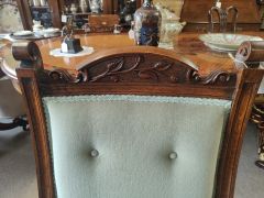 Victorian oak low chair Thumbnail 3