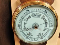 Edwardian oak cased barometer Thumbnail 3