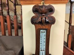 Edwardian oak cased barometer Thumbnail 4