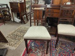 Pair of edwardian mahogany chairs Thumbnail 2
