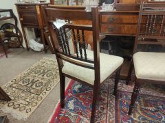 Pair of edwardian mahogany chairs Thumbnail 4