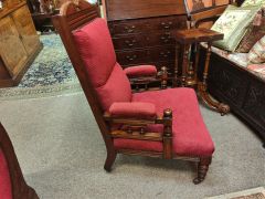 Late victorian oak armchair Thumbnail 2