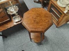 1930s oak plant stand Thumbnail 2