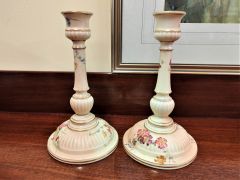Pair of royal worcester candlesticks Thumbnail 2