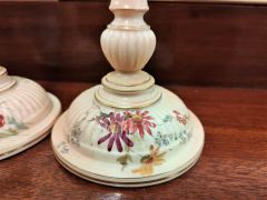 Pair of royal worcester candlesticks Thumbnail 3