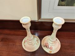 Pair of royal worcester candlesticks Thumbnail 4