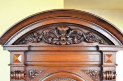 Lenzkirch German carved mahogany wall clock Thumbnail 4