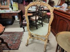 Victorian gilt framed / mirror fire screen Thumbnail 2