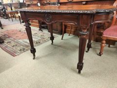 Victorian walnut side table Thumbnail 4