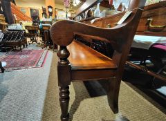 19th century mahogany bench Thumbnail 3
