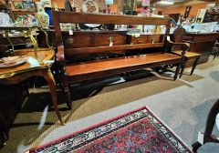 19th century mahogany bench Thumbnail 3