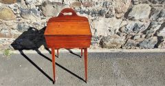Edwardian mahogany work stand with inlay Thumbnail 4