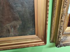 19th century large gilt framed oil painting Thumbnail 4