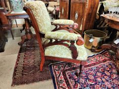 Victorian mahogany armchair Thumbnail 4
