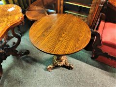 Old cast iron & oak top table Thumbnail 3