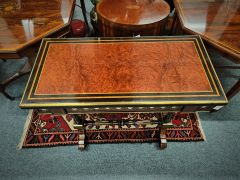 Victorian amboyna & ebony card table Thumbnail 2