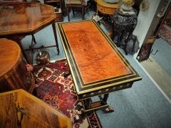 Victorian amboyna & ebony card table Thumbnail 3