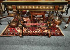 Victorian amboyna & ebony card table Thumbnail 4