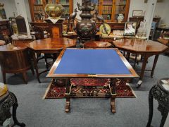 Victorian amboyna & ebony card table Thumbnail 6