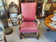Giltwood  & oak armchair Thumbnail 6