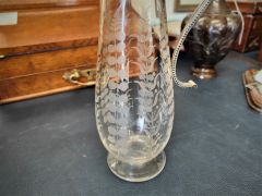 19th century silver plate & glass claret  jug Thumbnail 3