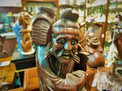 Chinese hardwood figure Thumbnail 2