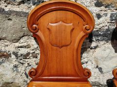 Pair of mahogany hall chairs Thumbnail 3