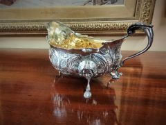 Irish silver sauce boat Thumbnail 3
