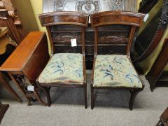 Pair of georgian mahogany chairs Thumbnail 4