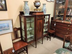 Edwardian mahogany display cabinet Thumbnail 2