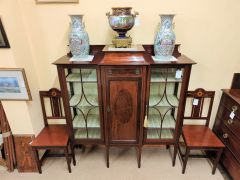 Edwardian mahogany display cabinet Thumbnail 3