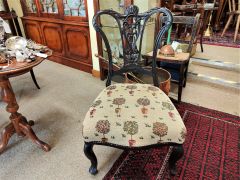 Edwardian mahogany low chair Thumbnail 3