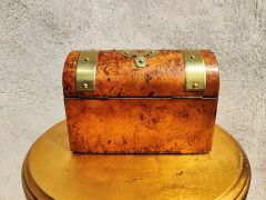 Victorian walnut & brass stationery box Thumbnail 2