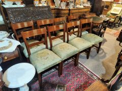 Set of eight mahogany dining chairs Thumbnail 2